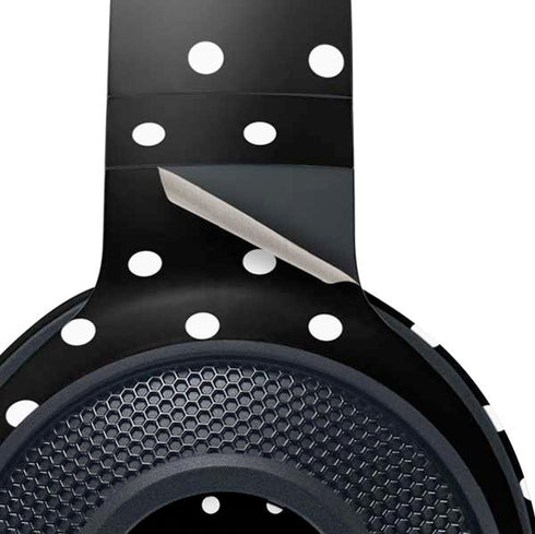Black and White Polka Dots Razer Kraken X Skin